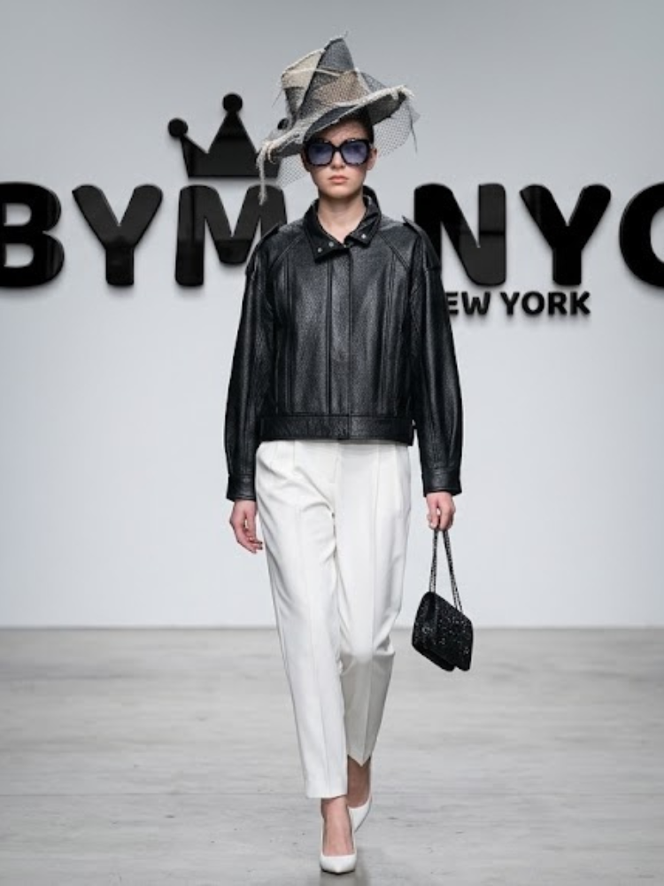 Women's Textured Faux Leather Biker Jacket BYMANYC ® New York CONTEMPORARY VIBRANT MODERN FASHION - New Collection-0