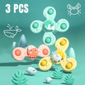Baby bath toys suction cup set featuring bright colors and safe non-toxic interactive pieces