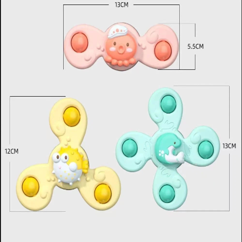 Baby bath toys suction cup set featuring bright colors and safe non-toxic interactive pieces — view 4