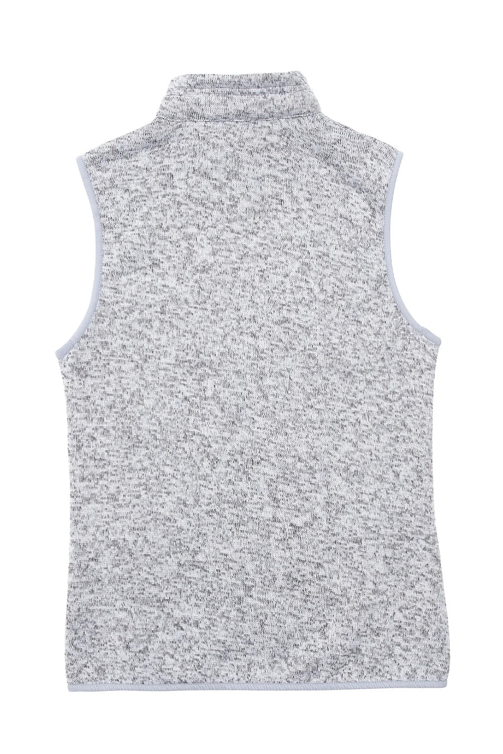 Women's sweater fleece vest with cozy sherpa lining and secure full zip front closure — view 4