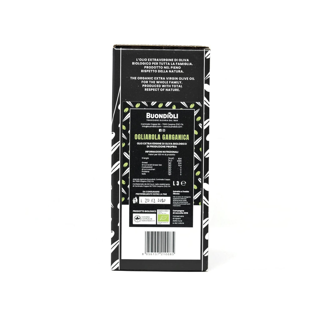 Bag in box 3L Olio EVO Bio Ogliarola Garganica Buondioli-1