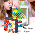 Colorful plastic balance stacking board game with balancing base and building blocks for kids