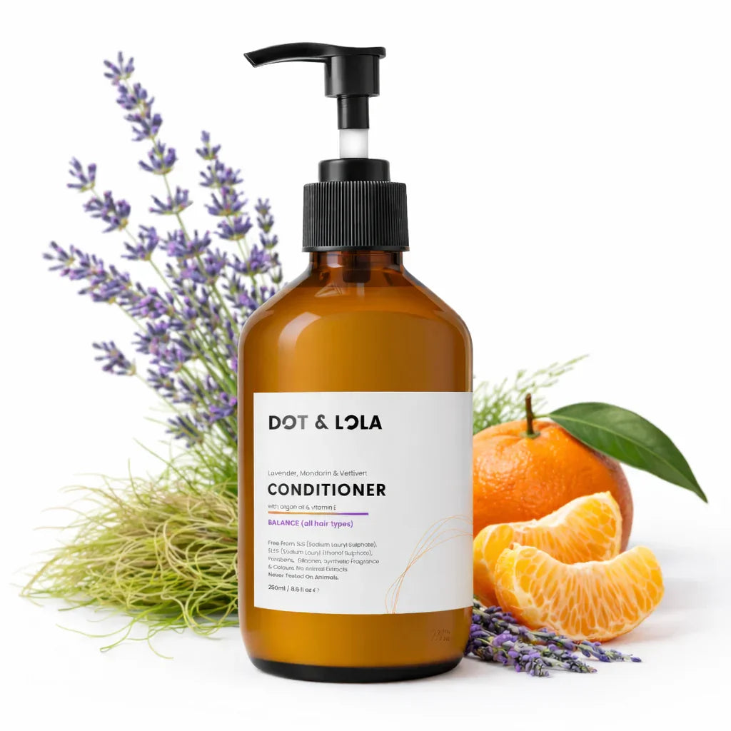 Plant based Balance Hair Conditioner bottle, natural vegan hair care formula for all hair types