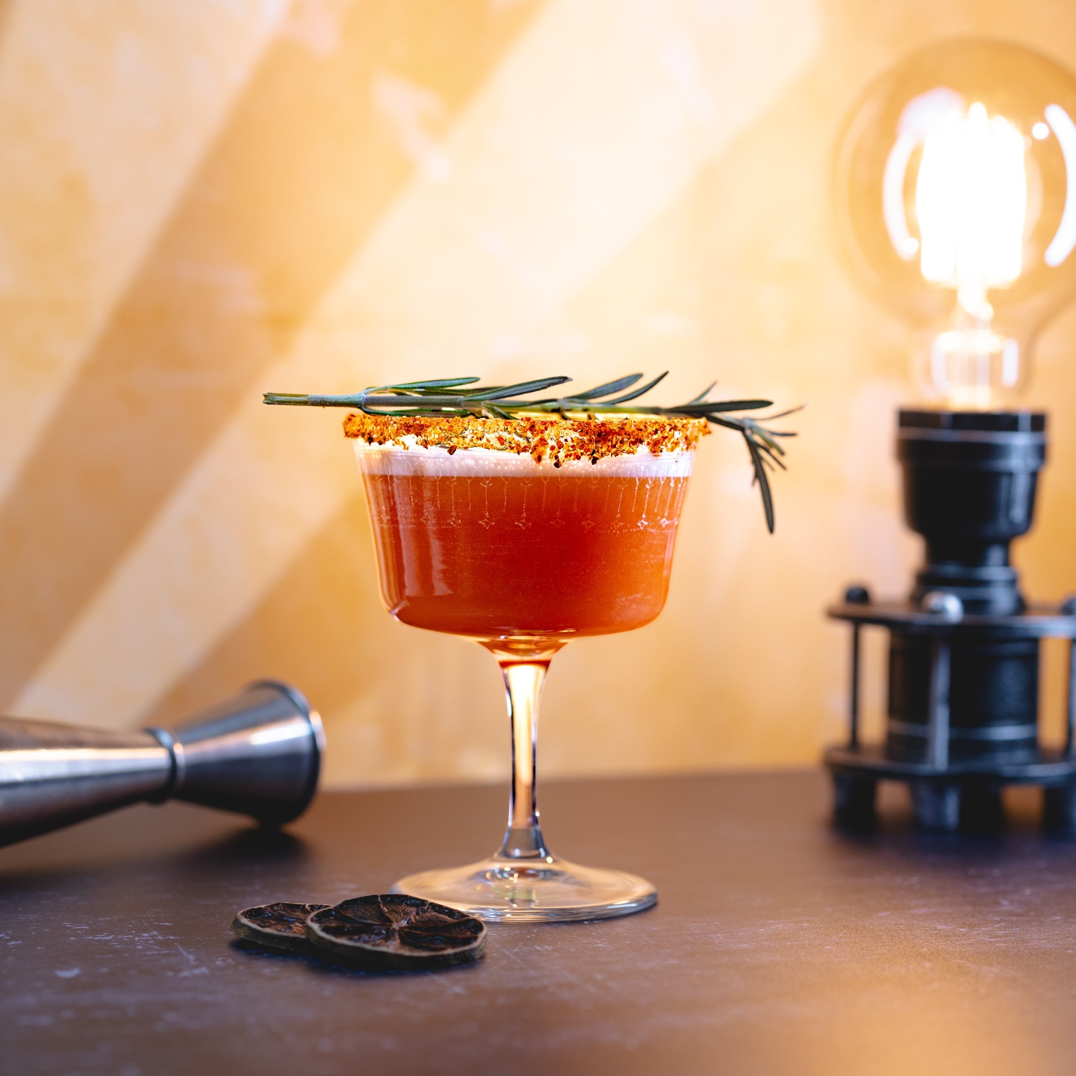 750ml bottle of red grapefruit rosemary margarita mix for craft cocktails and mocktails — view 4