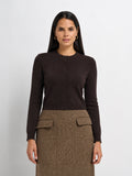 Basic Crew Knit Cardigan 17" - Brown-0