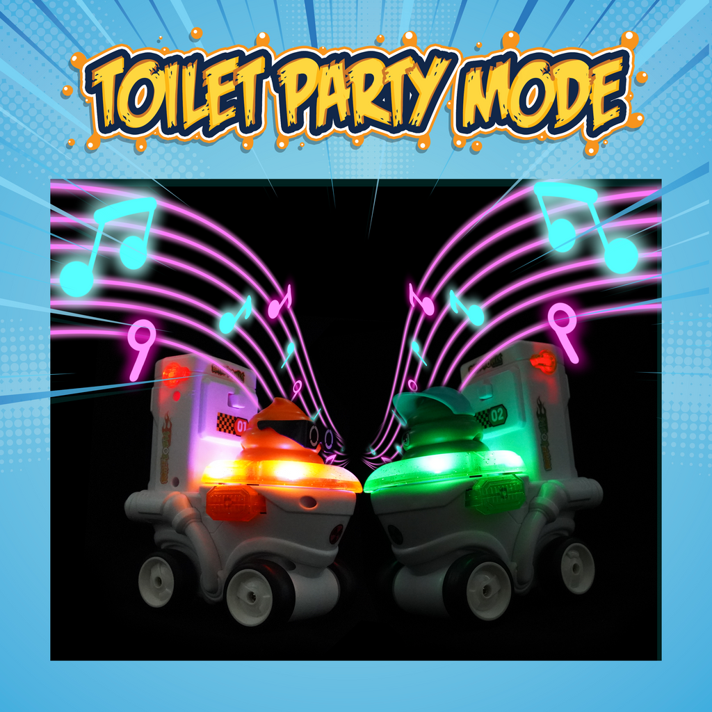 Force1 two-pack remote control toilet racer toys with spinning poo figures and remote controls — view 5