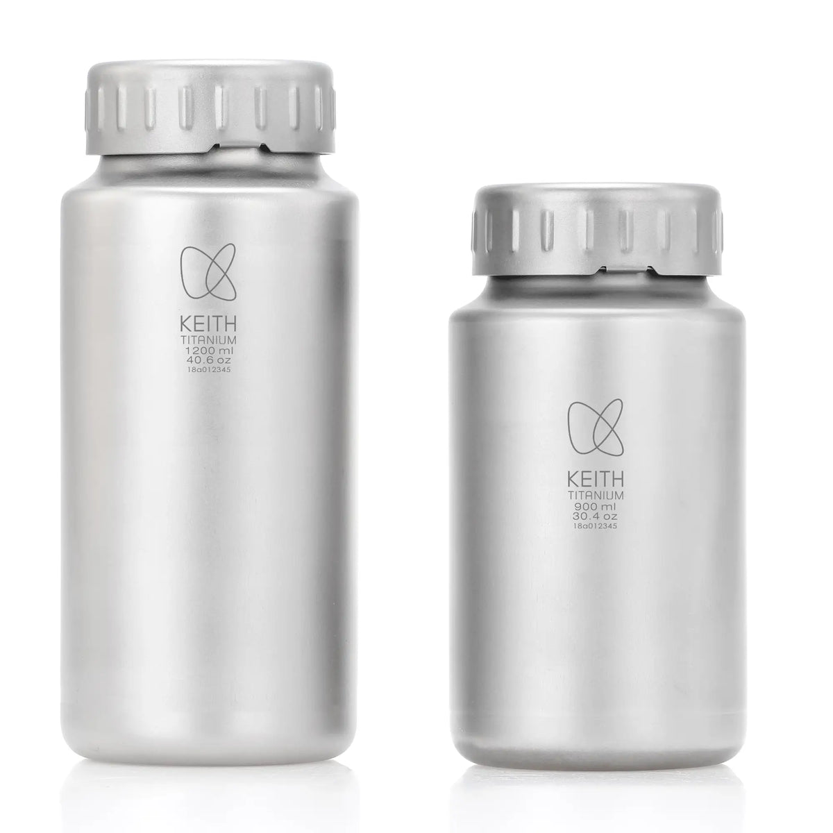 KEITH Titanium Bayonet-Cap Bottle with Sleeve, 0.9L / 1.2L - Ti3035 / Ti3036-0