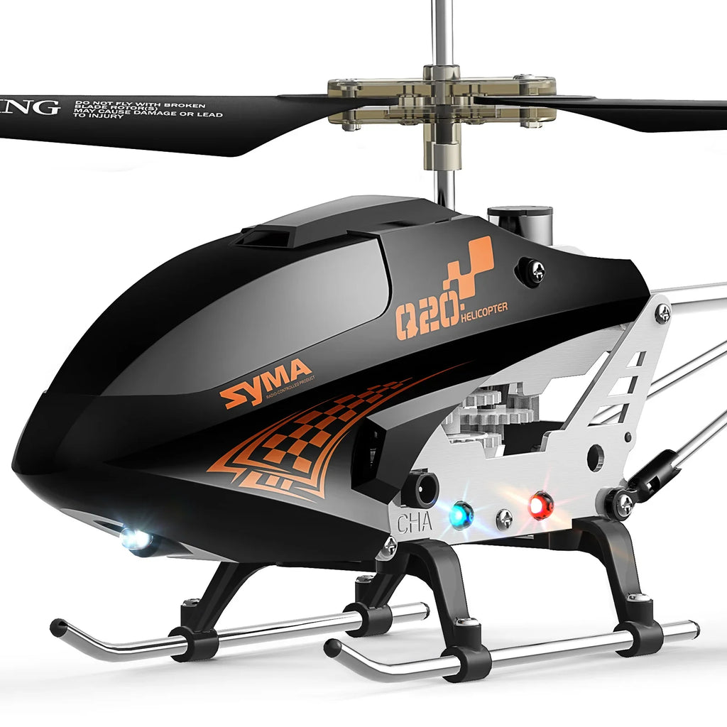 Remote control helicopter toy for beginners featuring durable metal and plastic construction and rotary blades