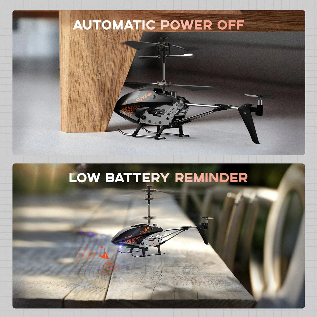 Remote control helicopter toy for beginners featuring durable metal and plastic construction and rotary blades — view 4