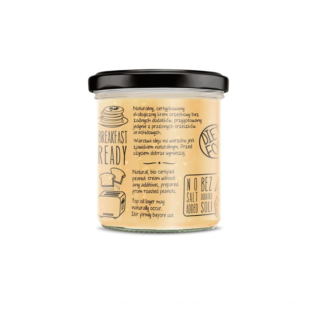 Bio crunchy peanut butter jar made from organic roasted peanuts without palm oil or sugar — view 5