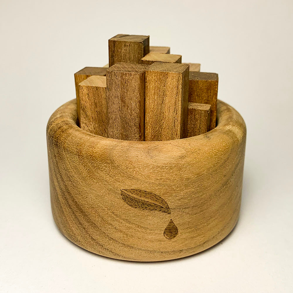 Black walnut cup diffuser elegant waterless wooden aromatherapy device with natural diffusing sticks — view 3