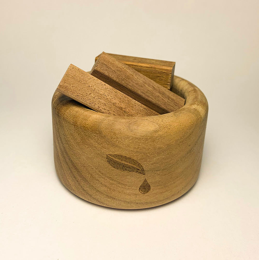 Black walnut cup diffuser elegant waterless wooden aromatherapy device with natural diffusing sticks — view 4