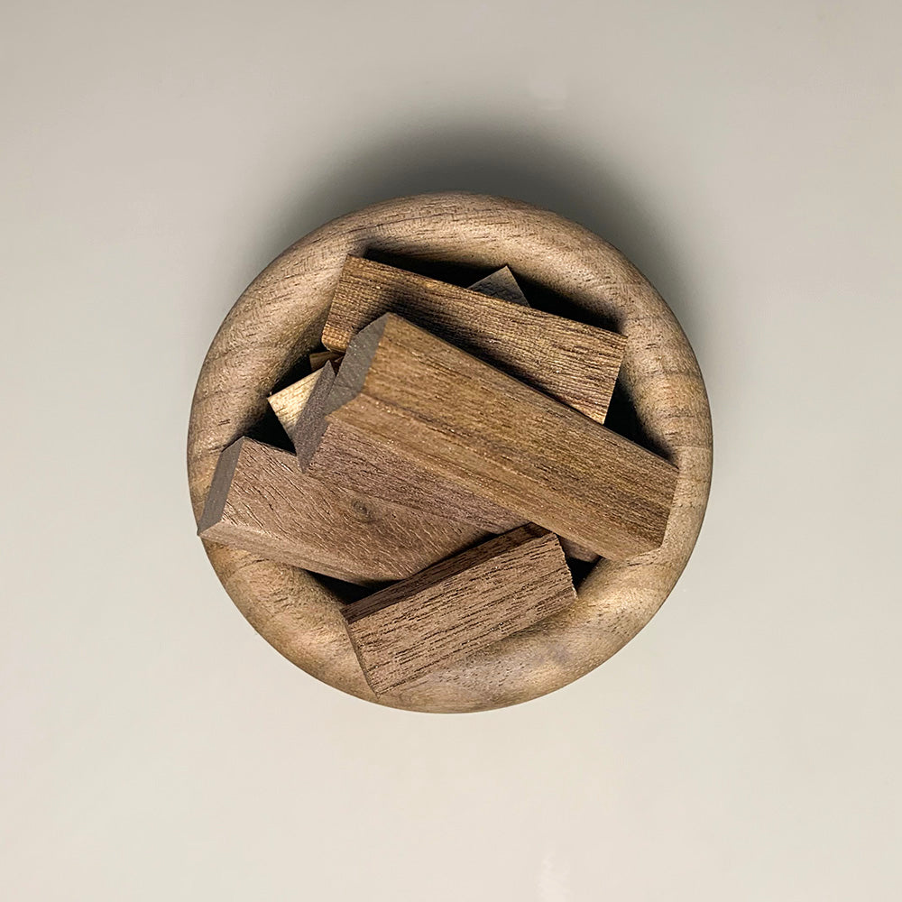 Black walnut cup diffuser elegant waterless wooden aromatherapy device with natural diffusing sticks — view 2