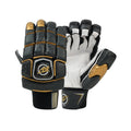 Bolt Predator adult batting gloves with cut fingers, padded thumb guards, and reinforced rolls.