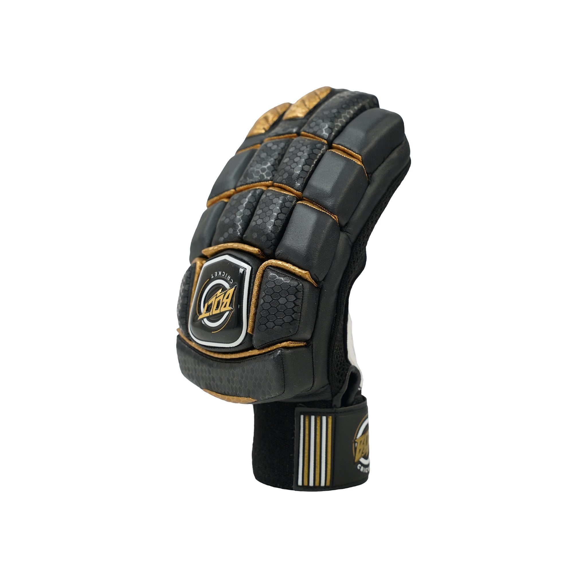 Bolt Predator youth cricket batting gloves with reinforced finger rolls and a supple grip palm — view 2