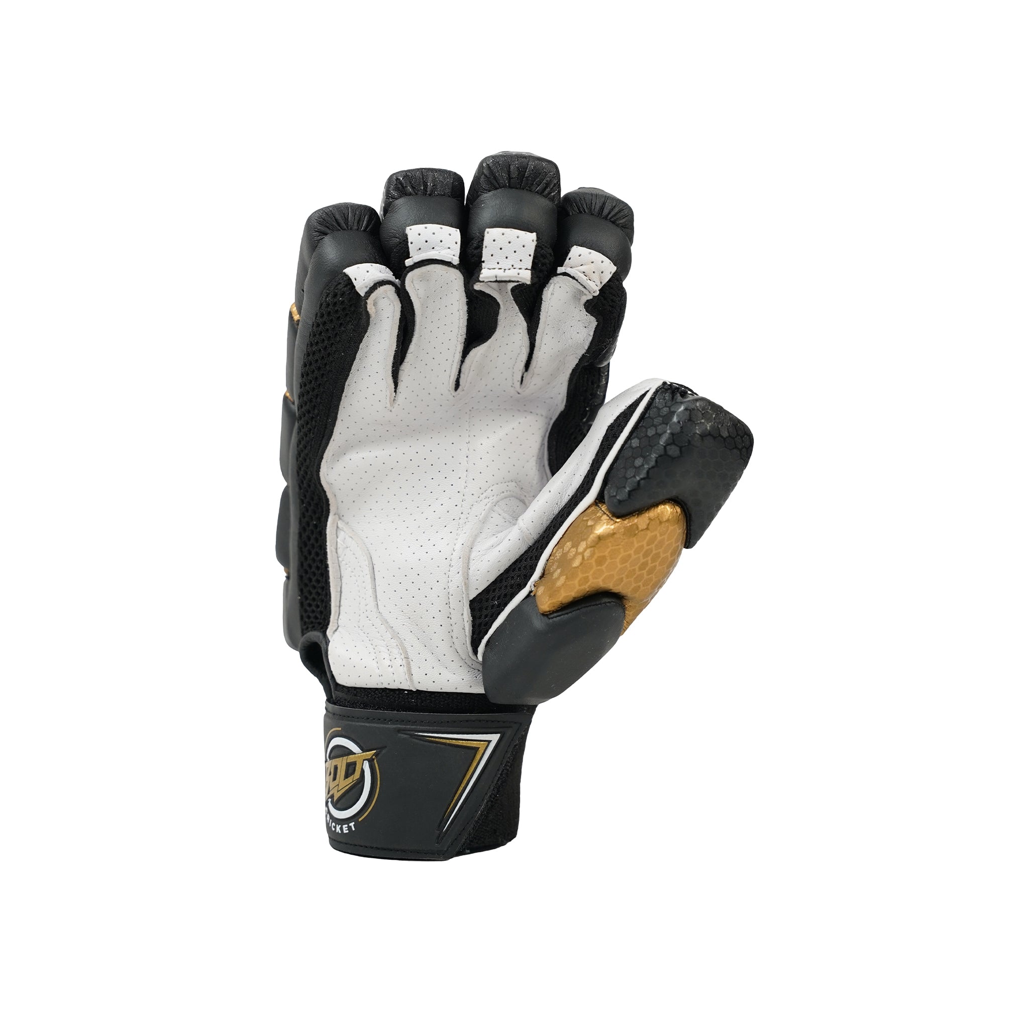 Bolt Predator youth cricket batting gloves with reinforced finger rolls and a supple grip palm — view 3
