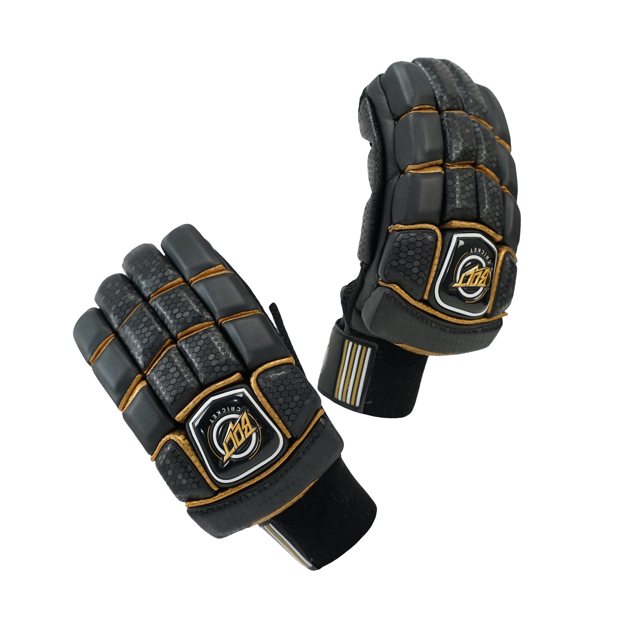 Bolt Predator adult batting gloves with cut fingers, padded thumb guards, and reinforced rolls. — view 2