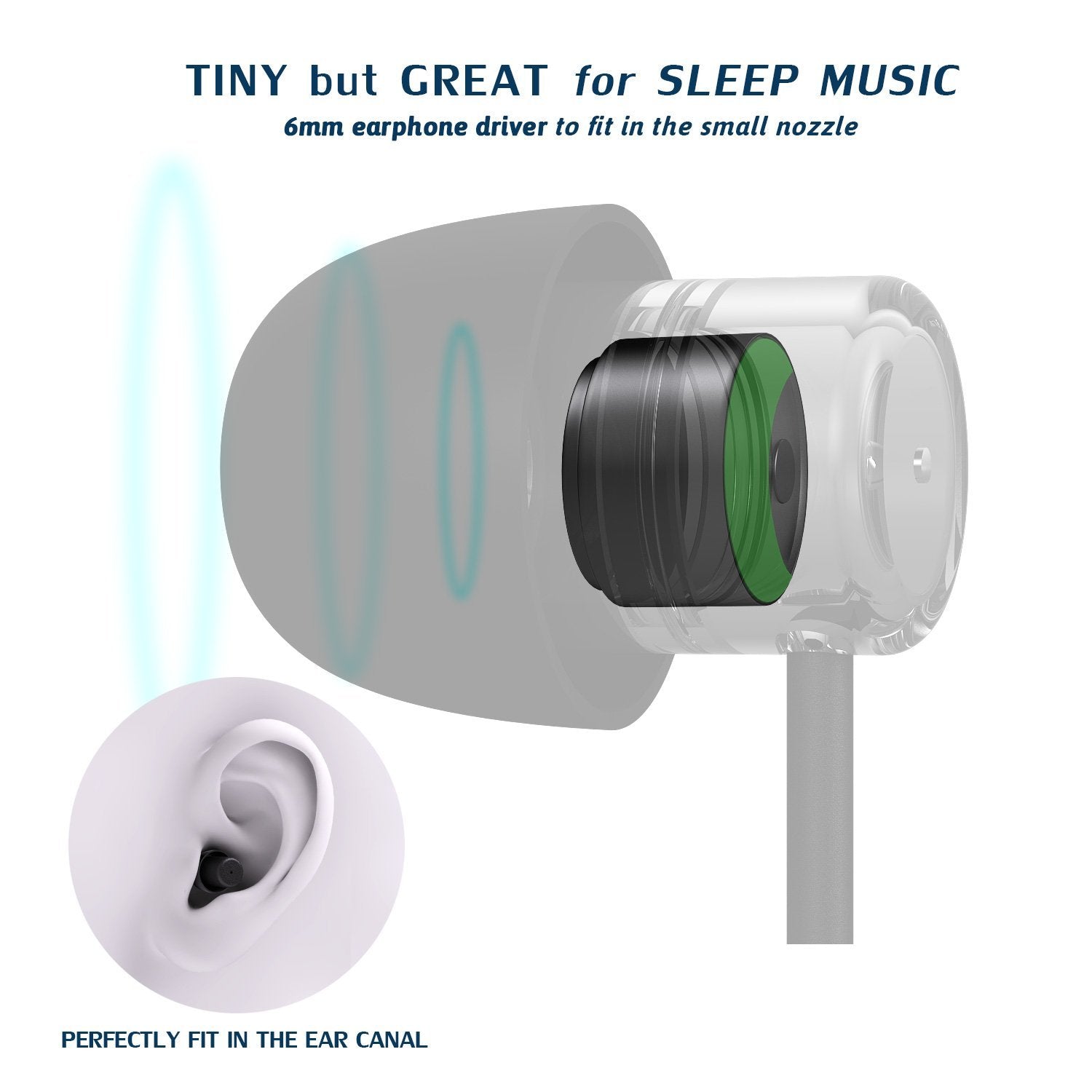 Wireless Bluetooth sleep mask with soft black fabric and built-in flat headphones for side sleepers — view 3