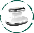 White advanced body slimming and contouring device with built-in battery and multi-functional massage head