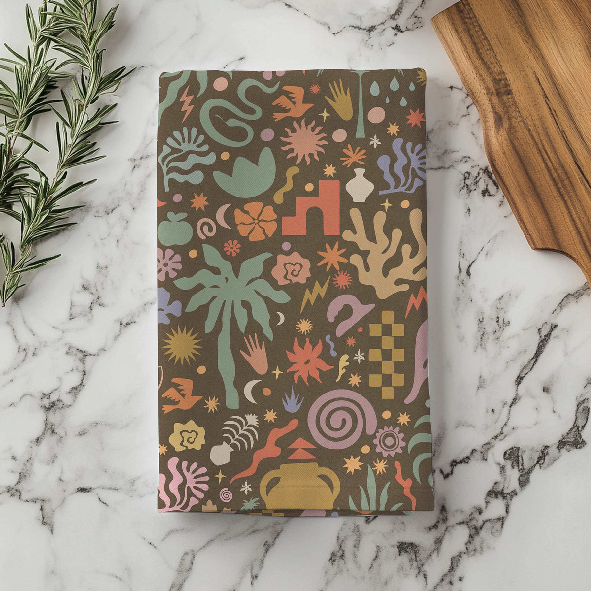 Boho Pattern Tea Towel-2