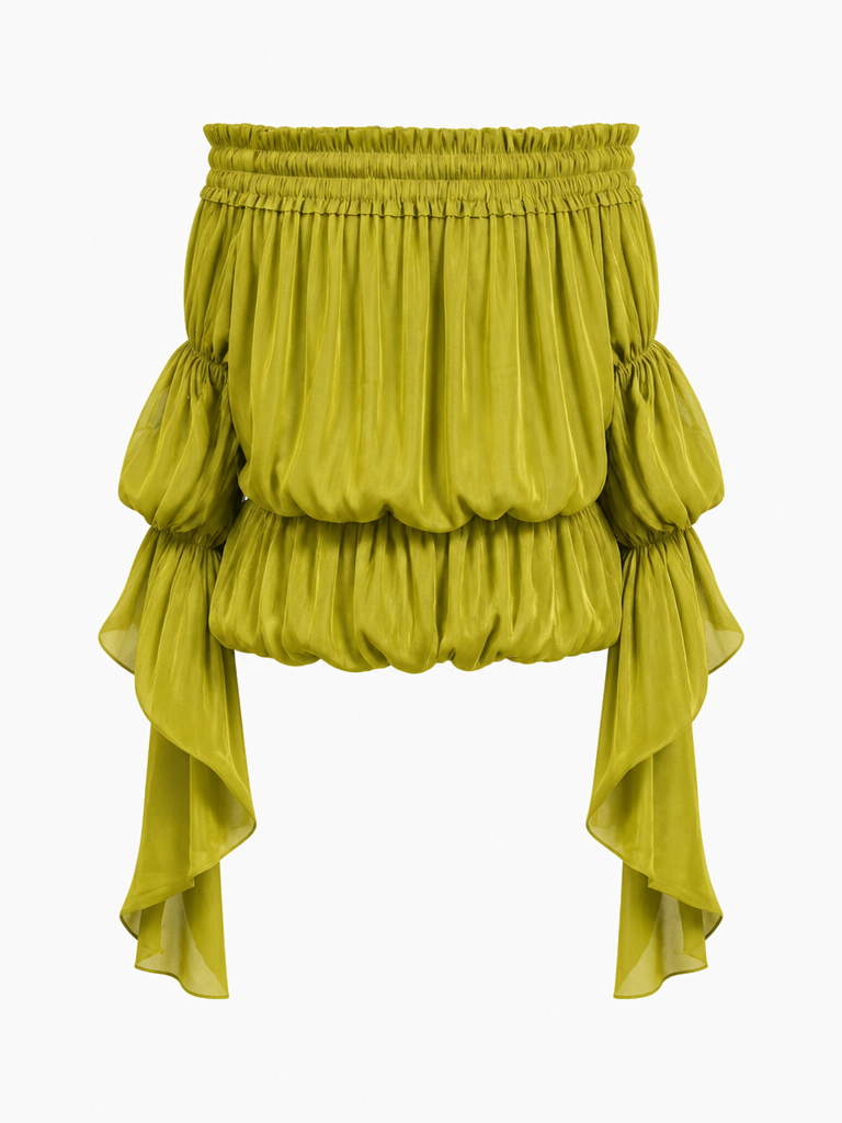 Divine Satin Ruffled Mini Dress-3