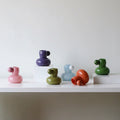 Bonbon mini pastel glazed decorative jar and bud vase with a rounded silhouette