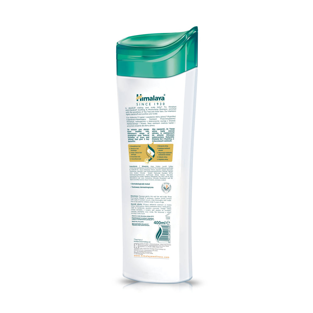 Soothing anti-dandruff shampoo in a 400 ml bottle with aloe vera and tea tree oil — view 5