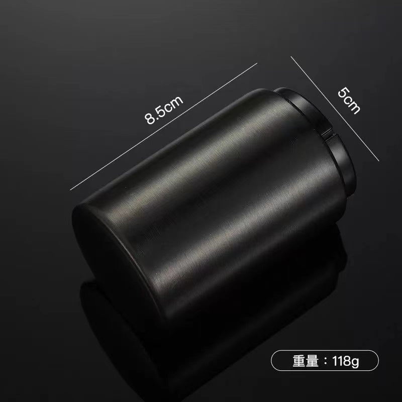 Stainless steel magnetic automatic beer bottle opener popping off a metal cap — view 3