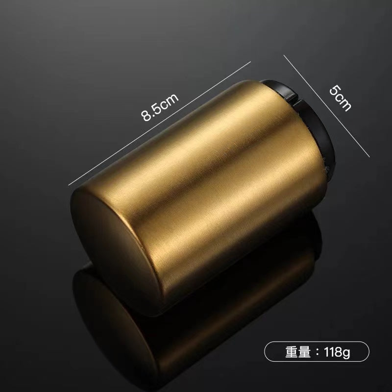 Stainless steel magnetic automatic beer bottle opener popping off a metal cap — view 4