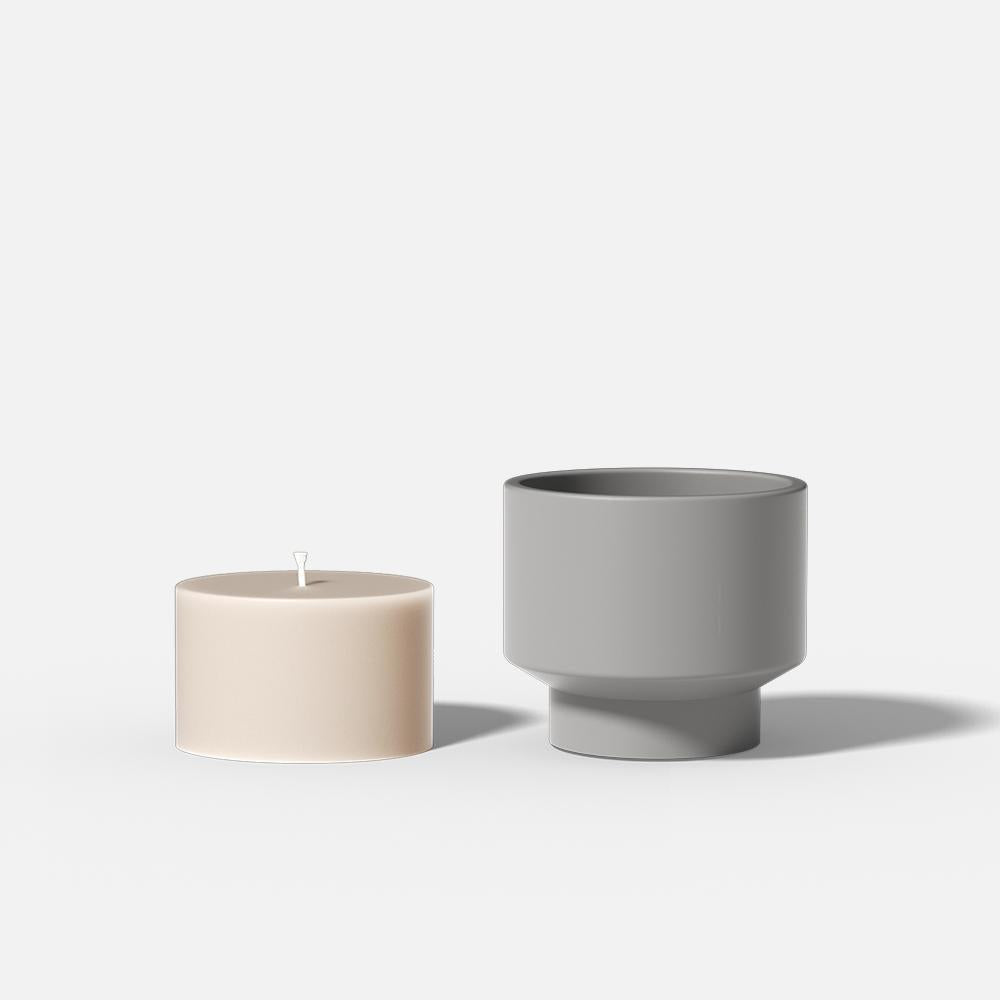 Bowl-shaped candle jar silicone mold for DIY candle making and minimalist home decor crafting