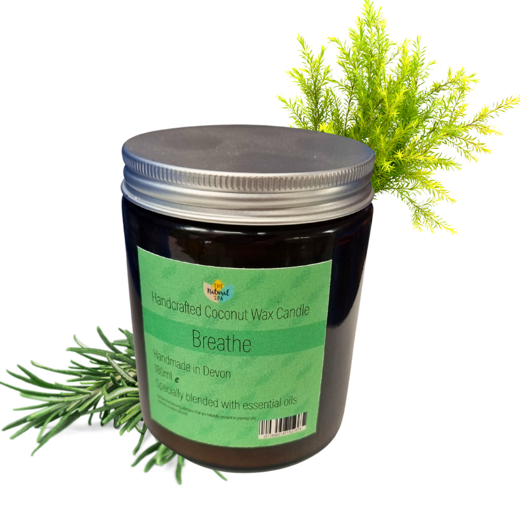 Breathe Hand-Poured Coconut Wax Candle | Natural Aromatherapy Candle | 2 Size Options-1
