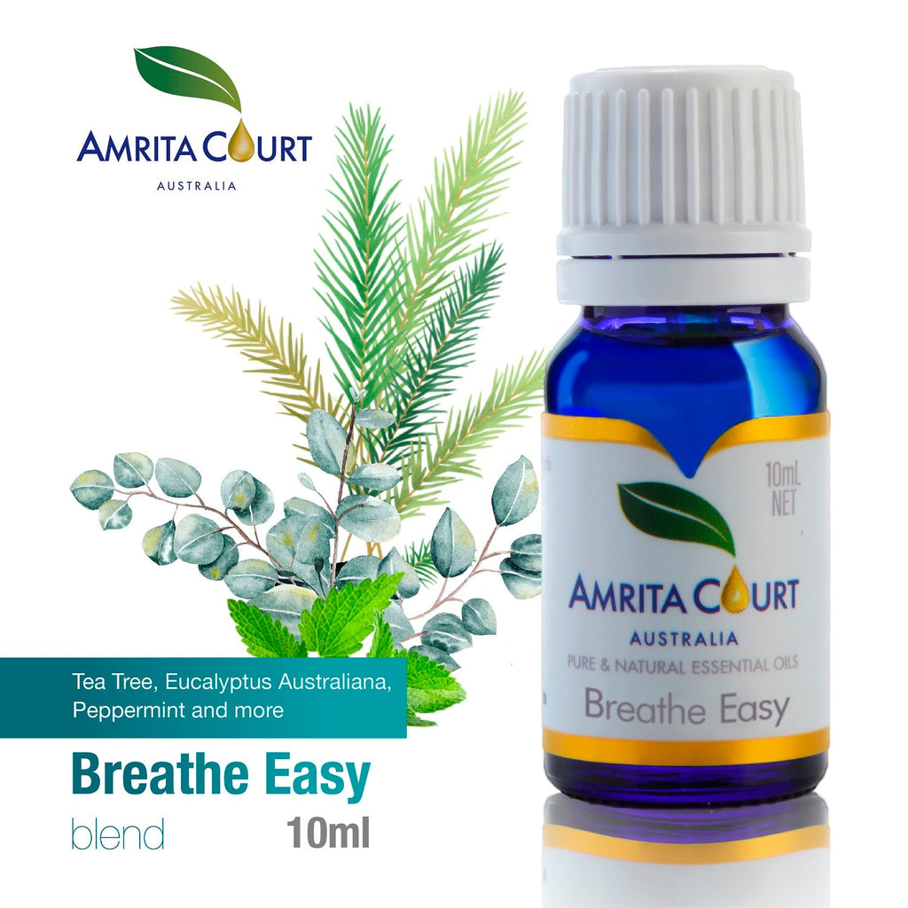 Amrita Court Full Spectrum Ritual Bundle featuring four amber glass essential oil bottles for aromatherapy — view 3
