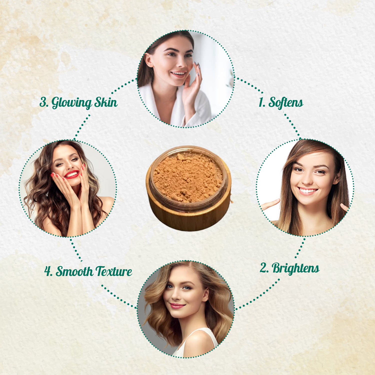 Bronzer loose powder set with bamboo container, kabuki brush, and eco-friendly kraft bag refill. — view 4