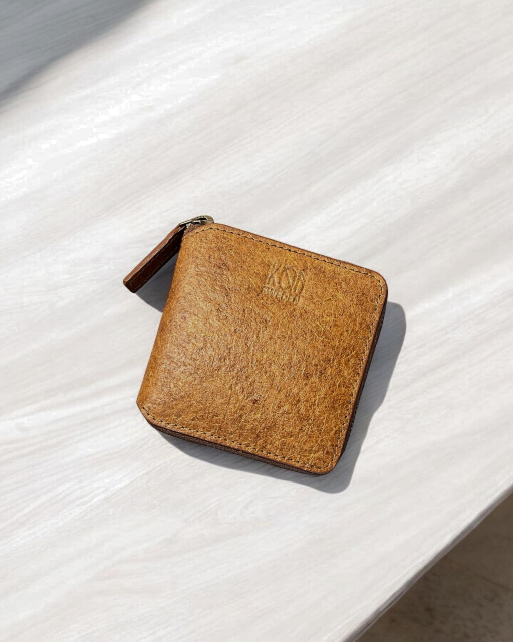 Kochi Small Zip Wallet | Coconut Leather-4