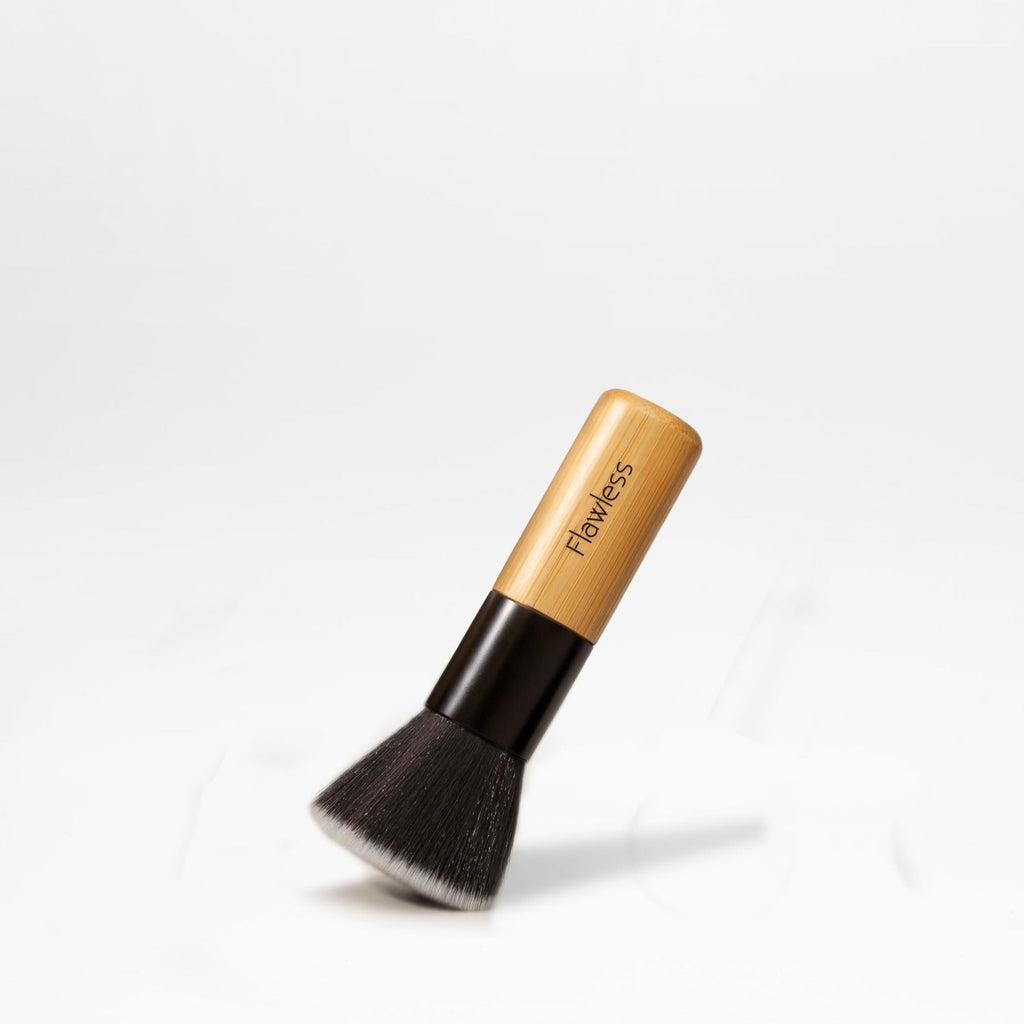 Sustainable 11-piece makeup brush set with bamboo handles and organic cotton storage bag — view 5