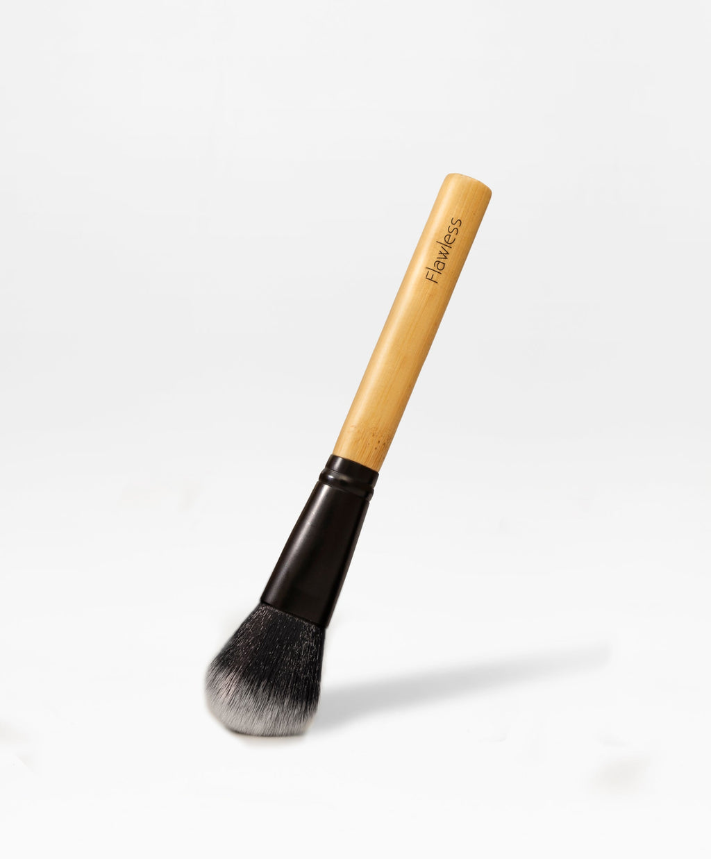 Essential makeup brush set featuring four bamboo handle brushes and an organic cotton drawstring bag — view 5