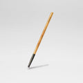 Precision detailing makeup brush with a bamboo handle and soft synthetic bristles for easy highlighting