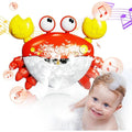Musical bubble machine bath toy in colorful animal shape with wall suction cups and bubbles