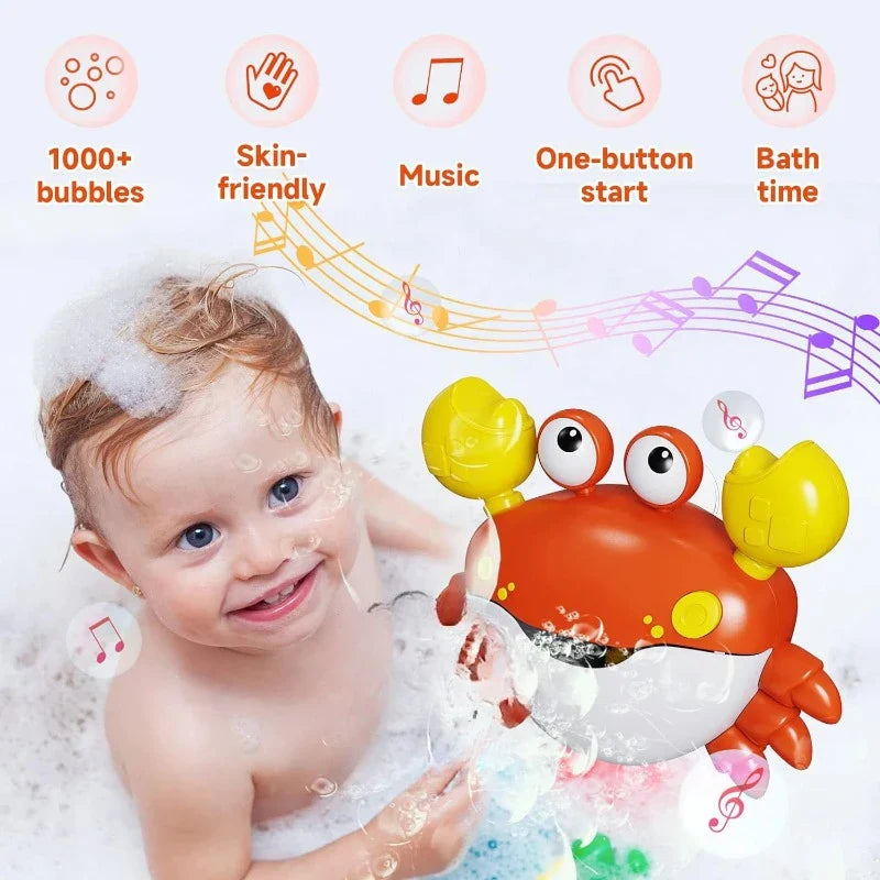 Musical bubble machine bath toy in colorful animal shape with wall suction cups and bubbles — view 2