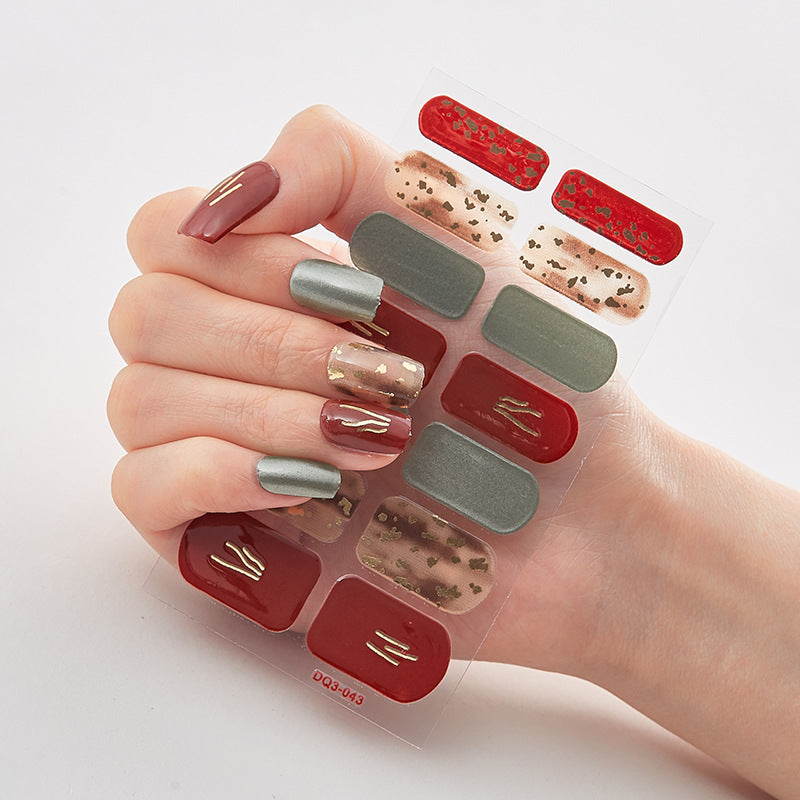 Butterfly laser nail stickers in bronzing color for chic and easy DIY manicure styling. — view 3