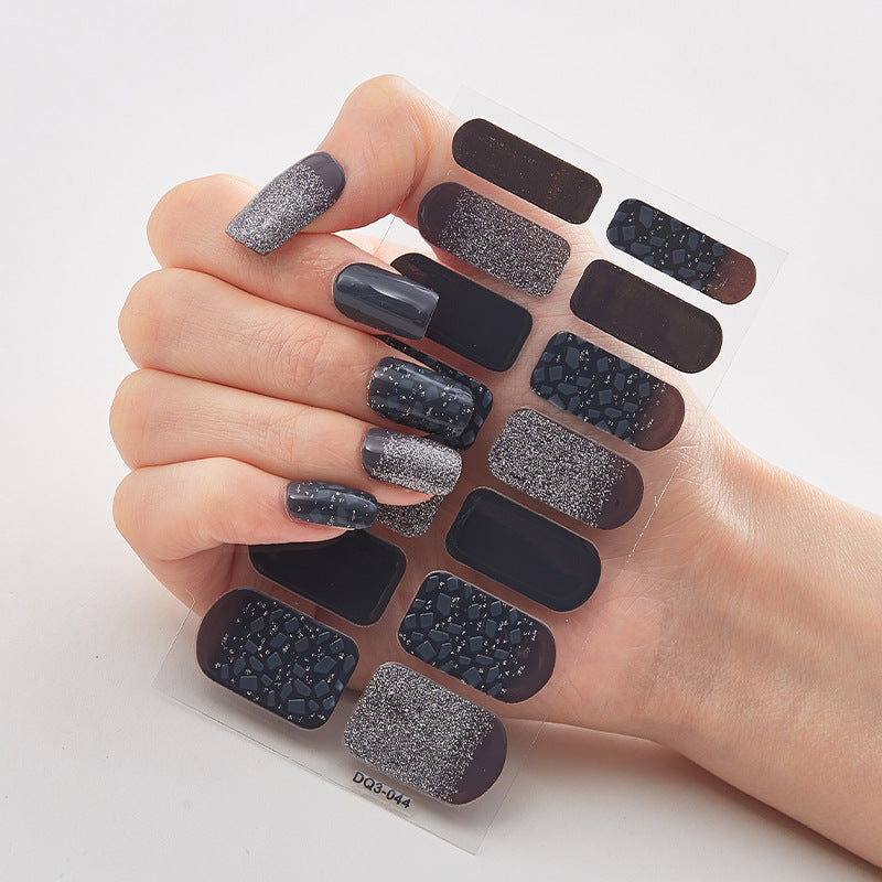 Butterfly laser nail stickers in bronzing color for chic and easy DIY manicure styling. — view 4