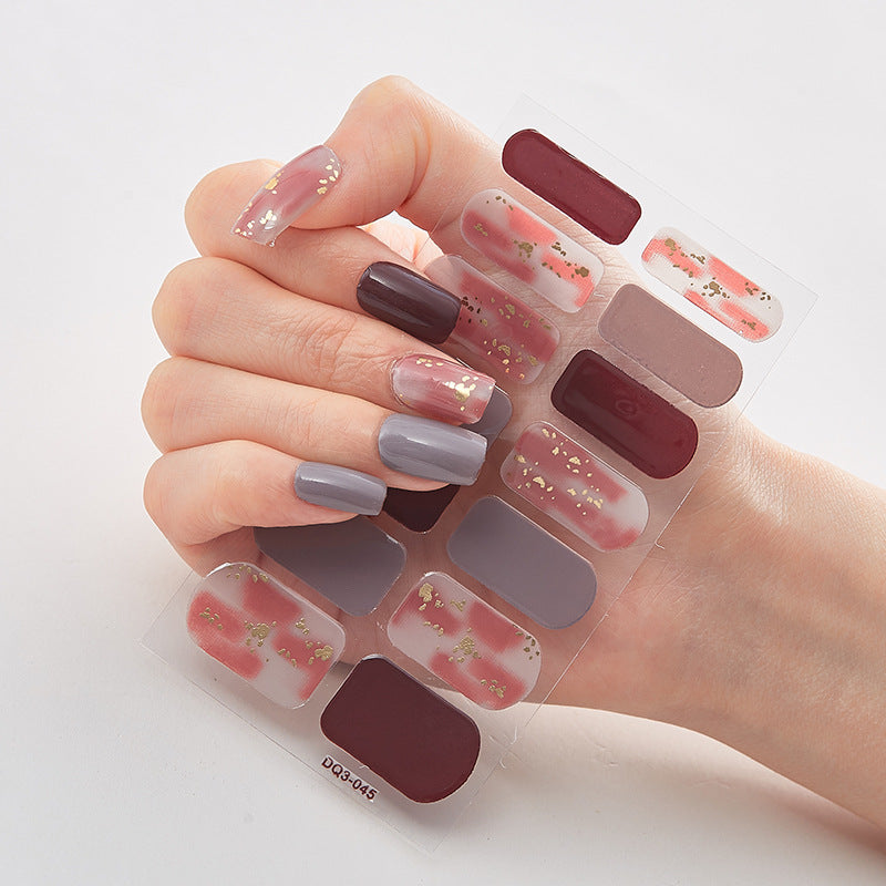Butterfly laser nail stickers in bronzing color for chic and easy DIY manicure styling. — view 5