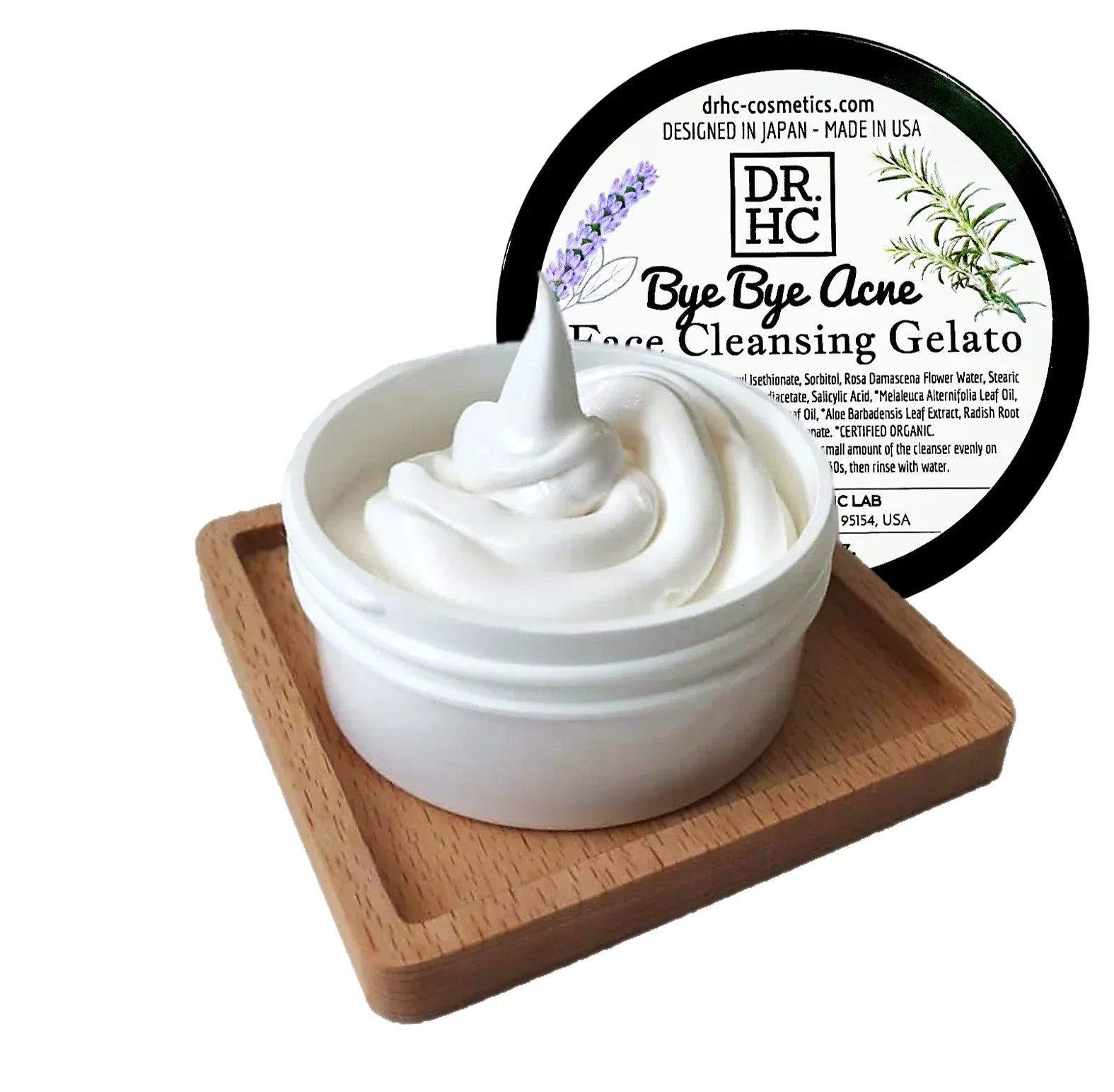 DR.HC Bye Bye Acne Cleansing Gelato face wash in a sleek container for daily skincare — view 3