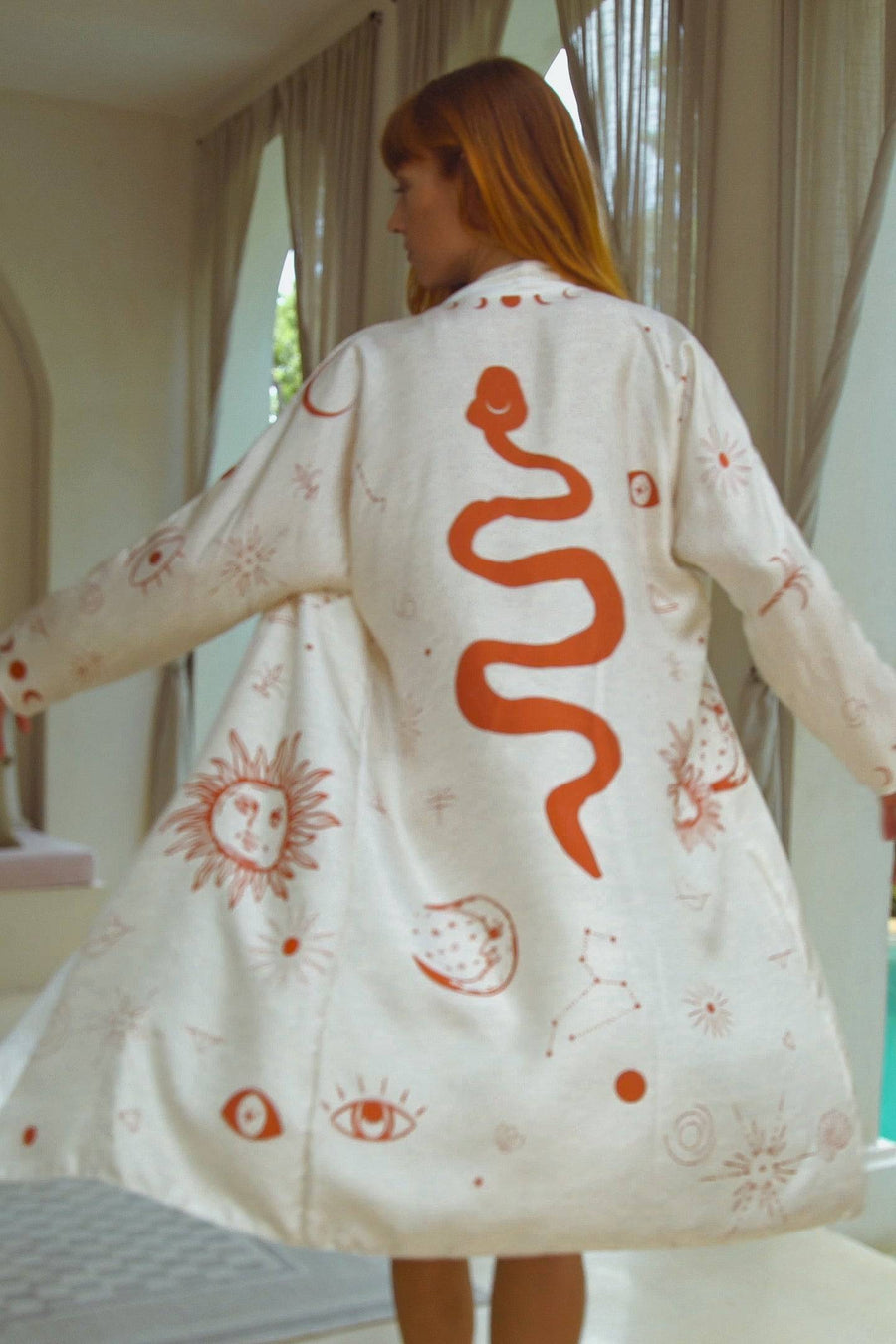 The Rigel Silk Robe in Dalaman Dreamer