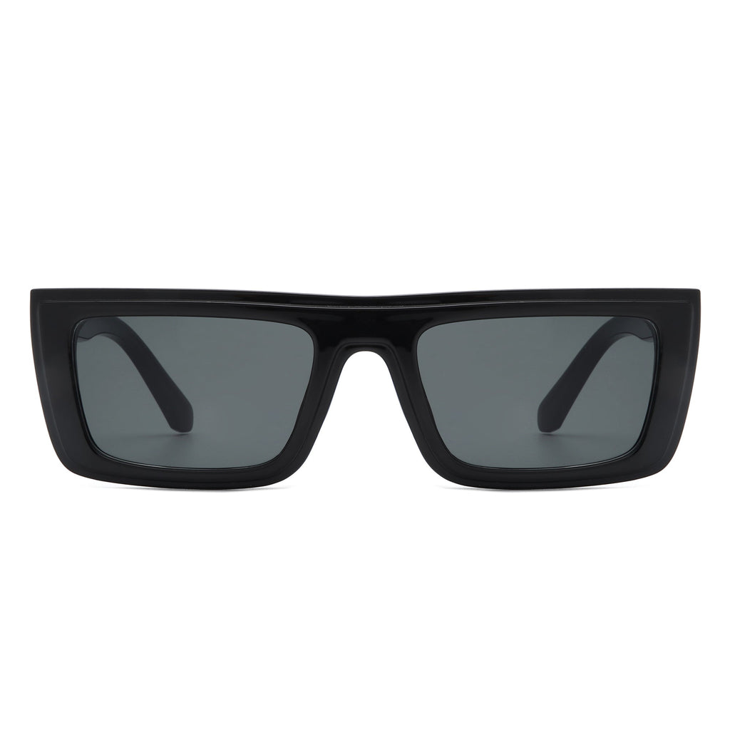 Tybalt - Retro Rectangle Square Flat Top Sunglasses-1