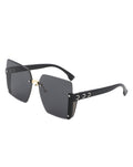 Nysera - Rimless Fashion Square Flat Top Sunglasses-2