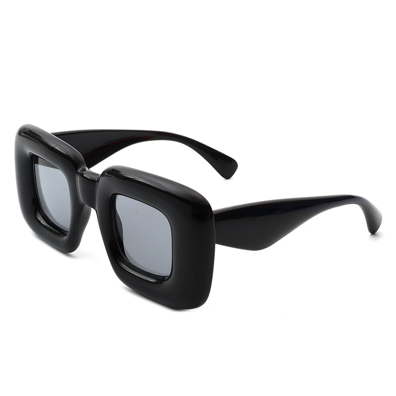 Rayne - Oversized Chunky Square Thick Frame Sunglasses-3
