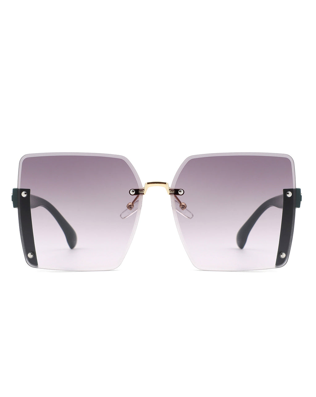 Nysera - Rimless Fashion Square Flat Top Sunglasses-3