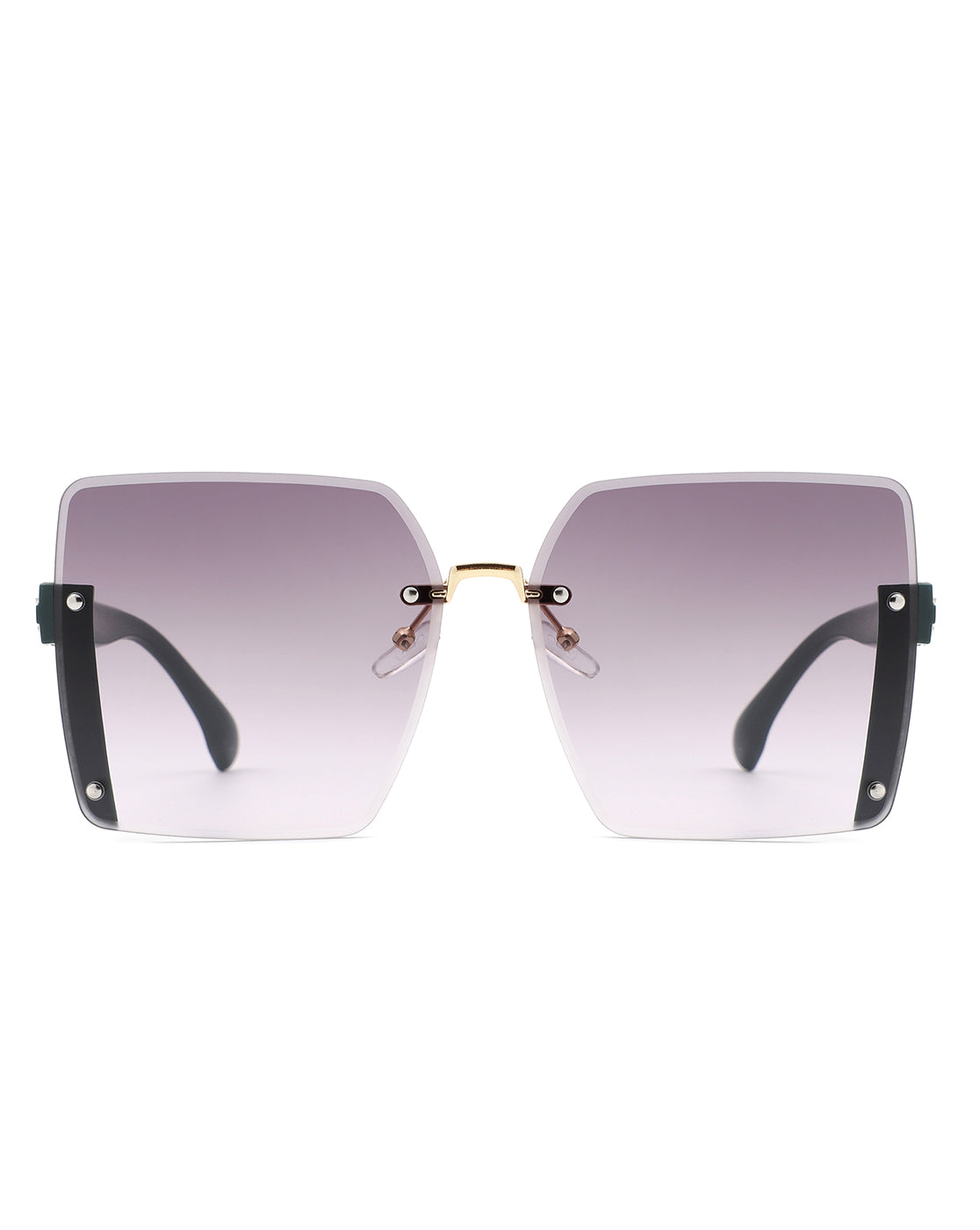 Nysera - Rimless Fashion Square Flat Top Sunglasses-3