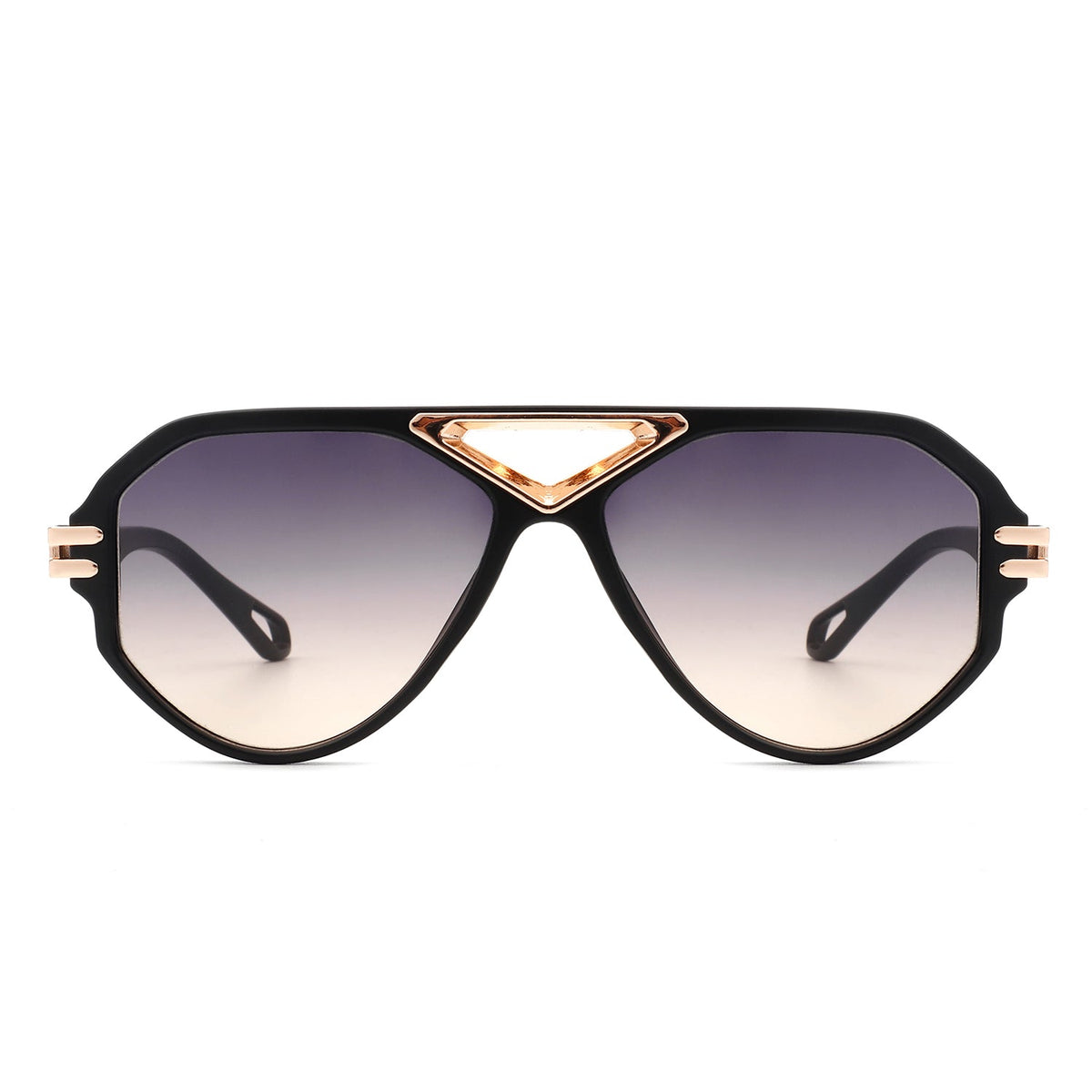 Unityth - Geometric Retro Round Vintage Fashion Aviator Sunglasses-2